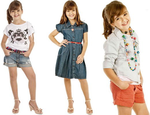 Moda Infantil - Shortinho Jeans