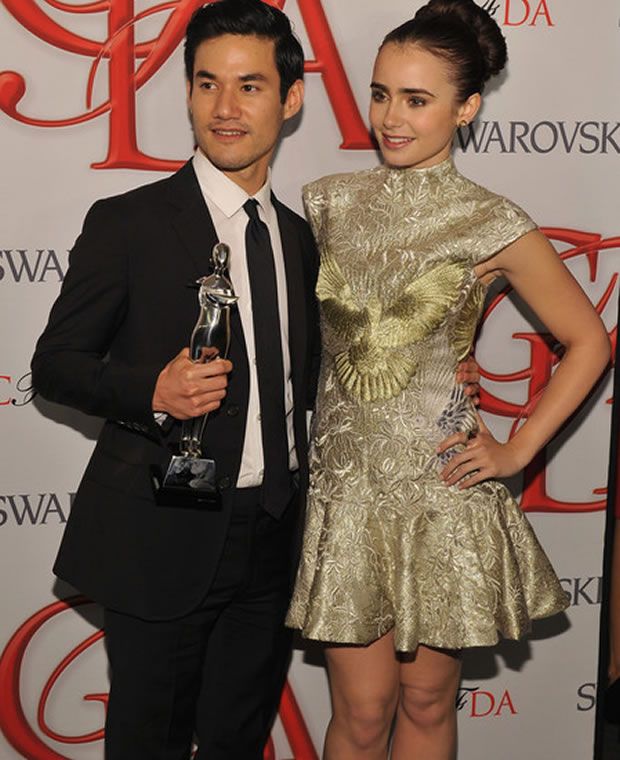 Lily Collins Joseph Altuzarra