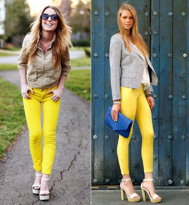 Calça Amarela: tendência