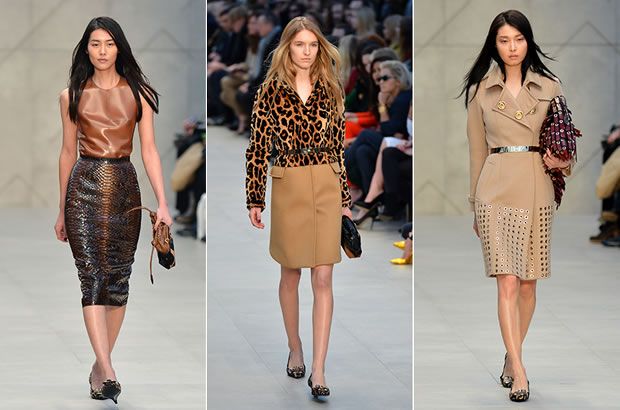 Desfile Burberry Prorsum com Animal Print