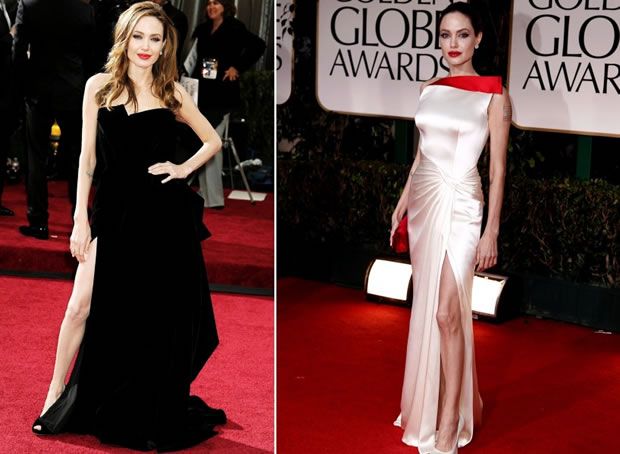 Angelina Jolie Vestido Fenda