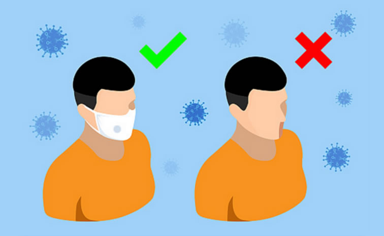 Se estiver com gripe ou tosse, coloque uma máscara.